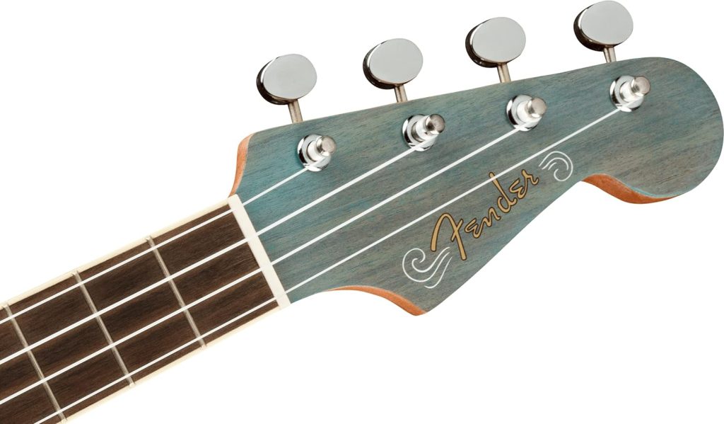 Fender Dhani Harrison Tenor Ukulele, Turquoise, with Gig Bag