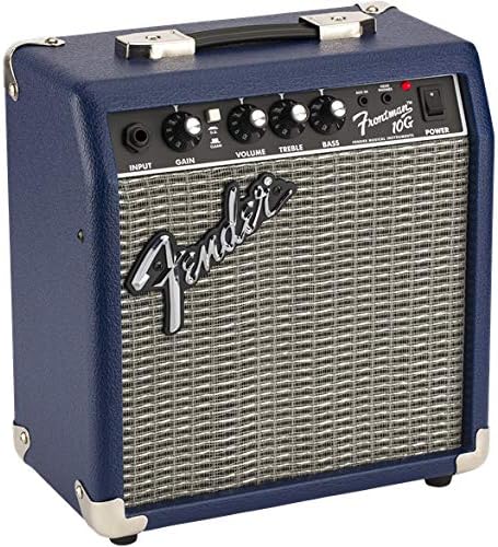 Fender Frontman 10G Guitar Combo Amplifier - Midnight Blue Bundle with Instrument Cable and Picks