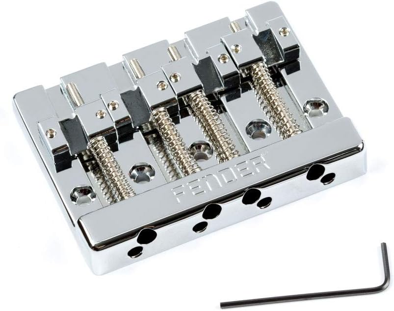 Fender HiMass 4-String Bass Bridge Assembly with Zinc Saddles - Chrome