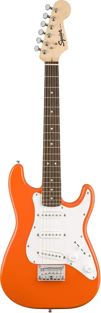 Fender Squier by Fender Mini Strat Beginner Electric Guitar, Rosewood Fingerboard - Metallic Orange - Amazon Exclusive Color