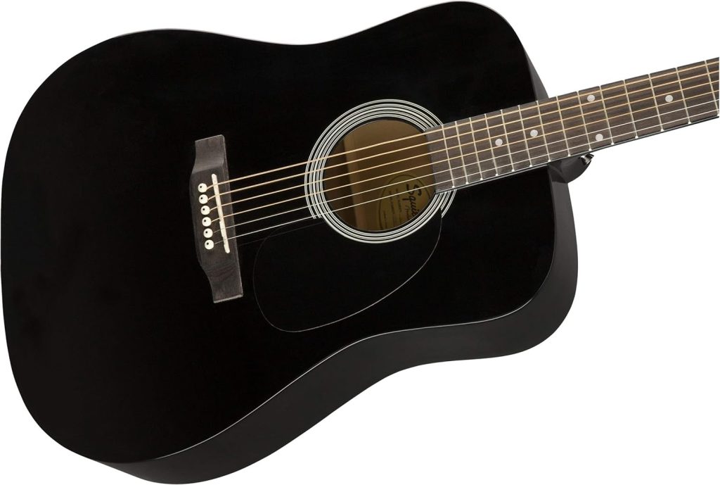 Fender Squier Dreadnought Acoustic Guitar - Sunburst Learn-to-Play Bundle with Gig Bag, Tuner, Strap, Strings, Winder, Picks, Fender Play Online Lessons, and Austin Bazaar Instructional DVD