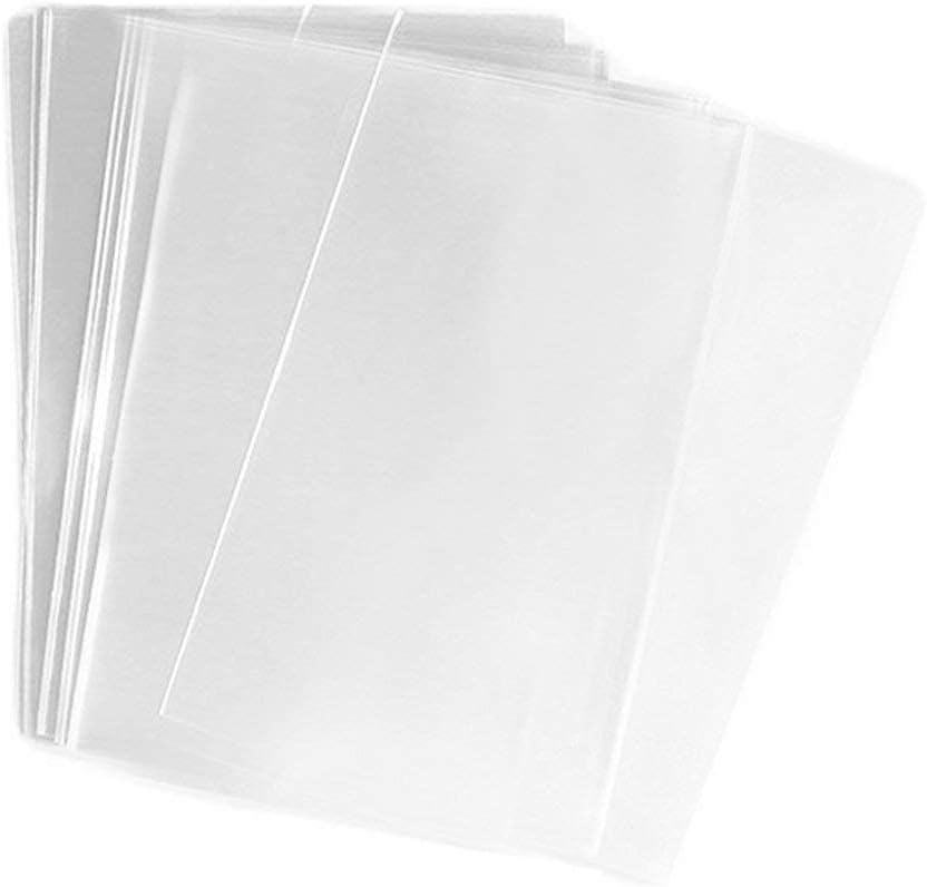 FgfAk 200 Pcs 5x7 Inches Clear Flat Cello/Cellophane Treat Bags Good for Pastry,Bakery,Cookie,Candy and Dessert