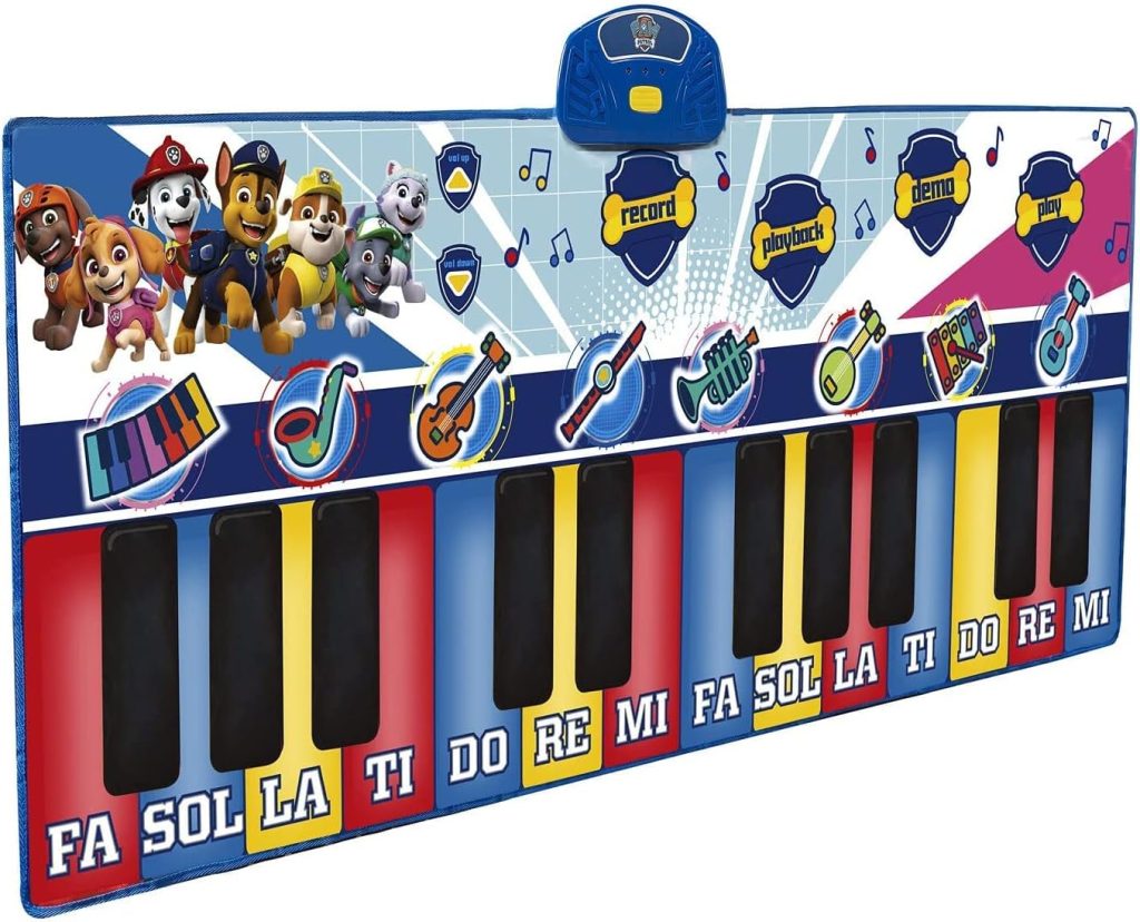 First Act Discovery Paw Patrol Giant Musical Piano Mat - 70-Inch, 24 Keys, Make Real Music - Record, Playback, Volume Control - Musical Instruments for Toddlers and Kids - Amazon Exclusive