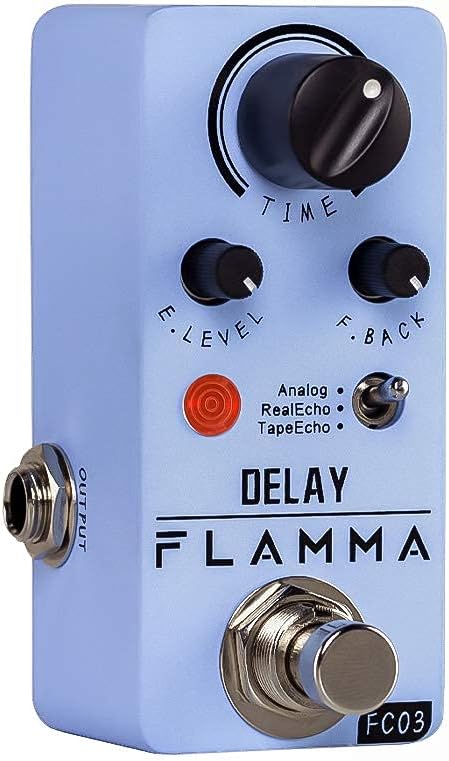 FLAMMA FC02 Mini Reverb Pedal Digital Guitar Pedal with 3 Reverb Effects Church Plate Studio True Bypass
