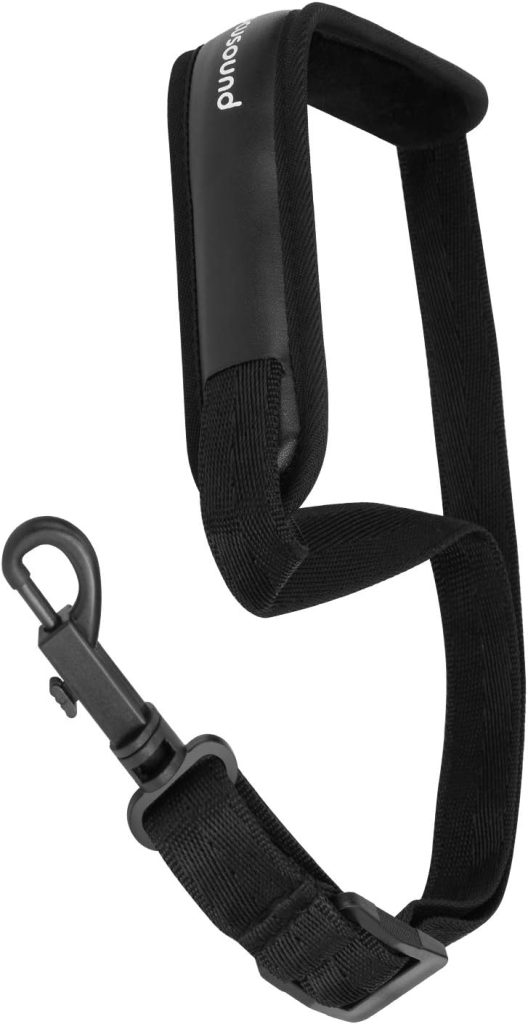 Focusound Upgraded Length Tenor Saxophone Neck Strap Soft Sax Leather Strap Padded for Alto and Tenor Saxophone