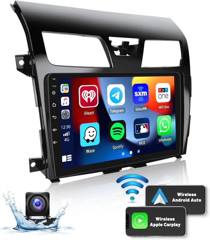 for 2013-2018 Nissan Altima Radio with Wireless Apple Carplay Android Auto, 10.1 Inch Android 13 Car Stereo Bluetooth, GPS Navi, WiFi, Mirror Link, Siri, FM, HiFi, SWC, Mic, Backup Cam