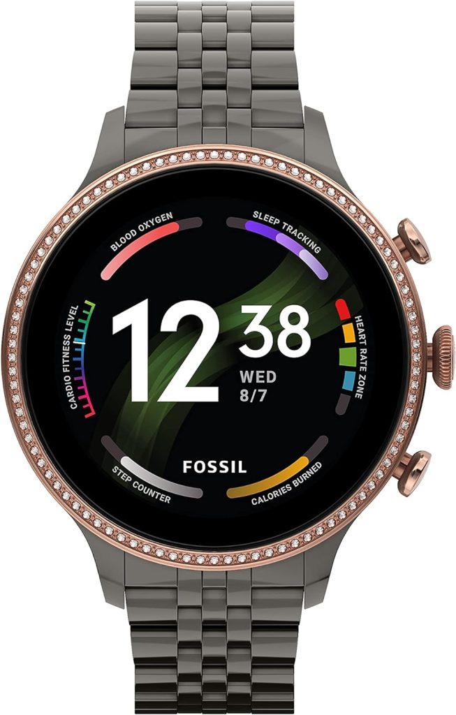 Fossil Gen 6 42mm Touchscreen Smart Watch for Women with Alexa Built-In, Fitness Tracker, Activity Tracker, Sleep Tracker, GPS, Speaker, Music Control, Smartphone Notifications