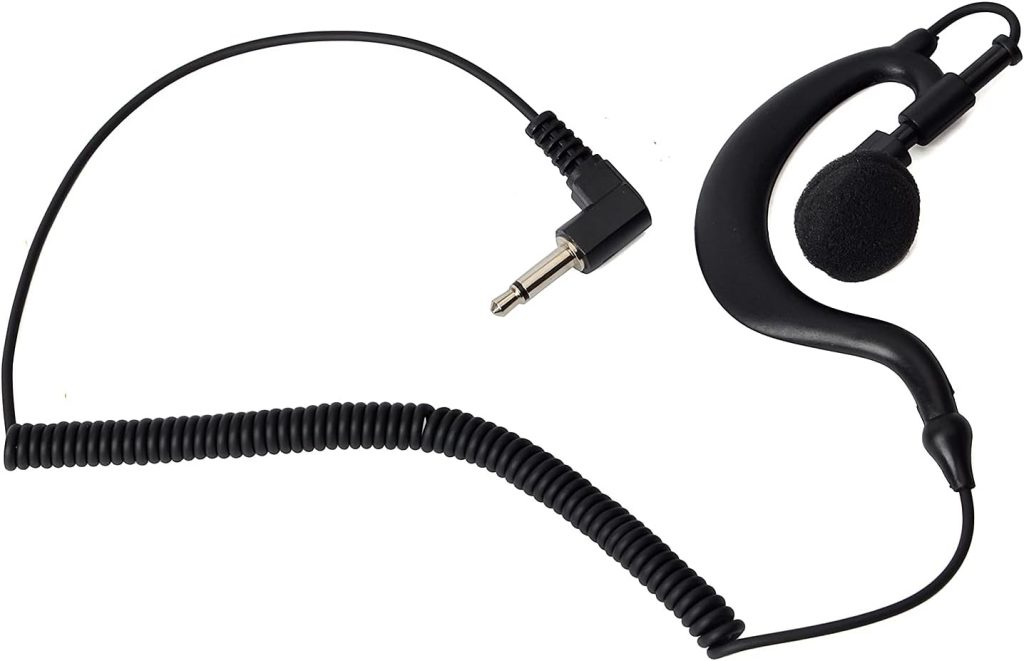 G Shape Soft Ear Hook Earpiece Headset 3.5mm Plug Ear Hook Listen Only Ham Radio Earpiece/Headset HYS TC-617 Receiver/Listen Only Earpiece for 2-Way Motorola Icom Radio Transceivers