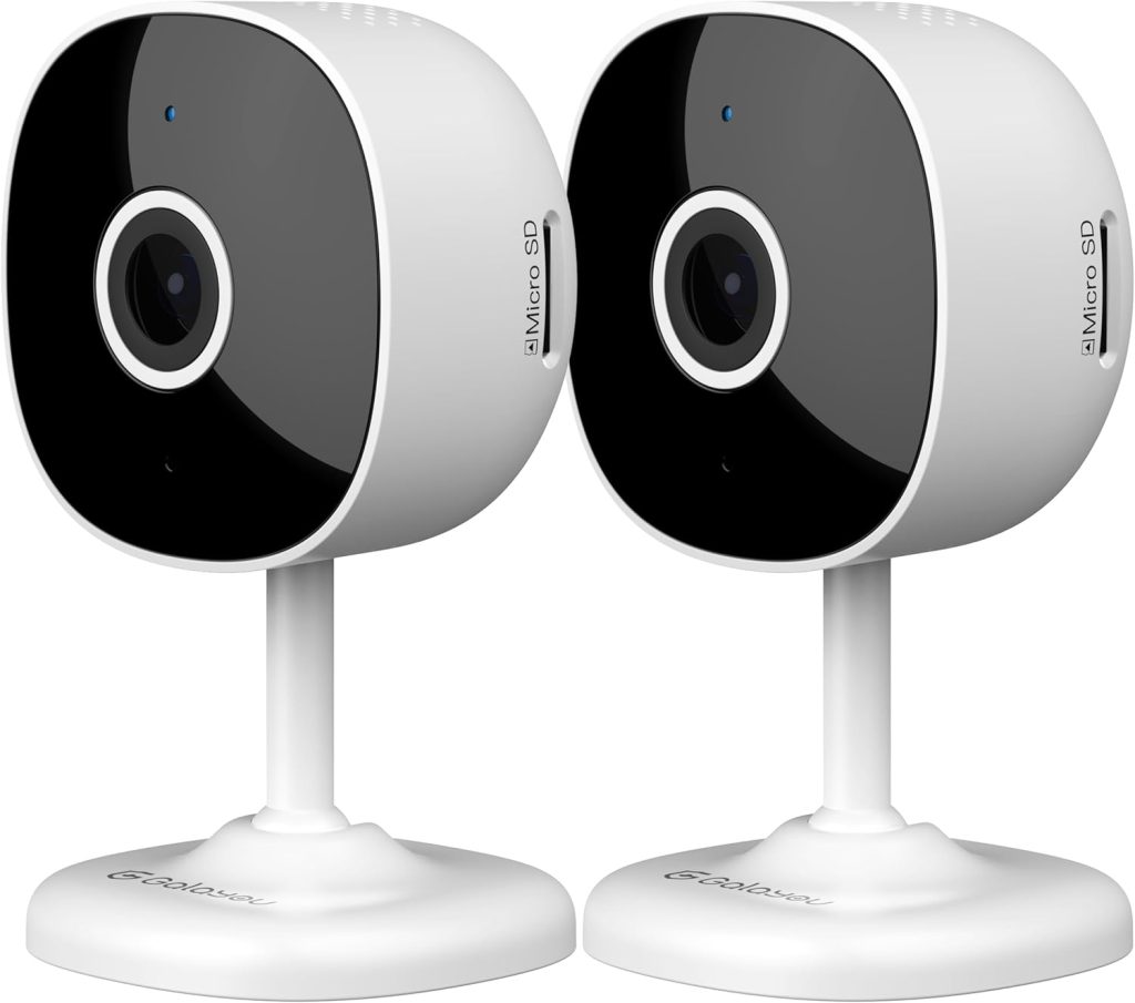 GALAYOU Indoor Home Security Cameras - 2K WiFi Surveillance Camera with Two-Way Audio for Baby/Pet/Dog/Nanny, Smart Siren with Phone App, SD/Cloud Storage, Works with Alexa  Google Home G7-2PACK