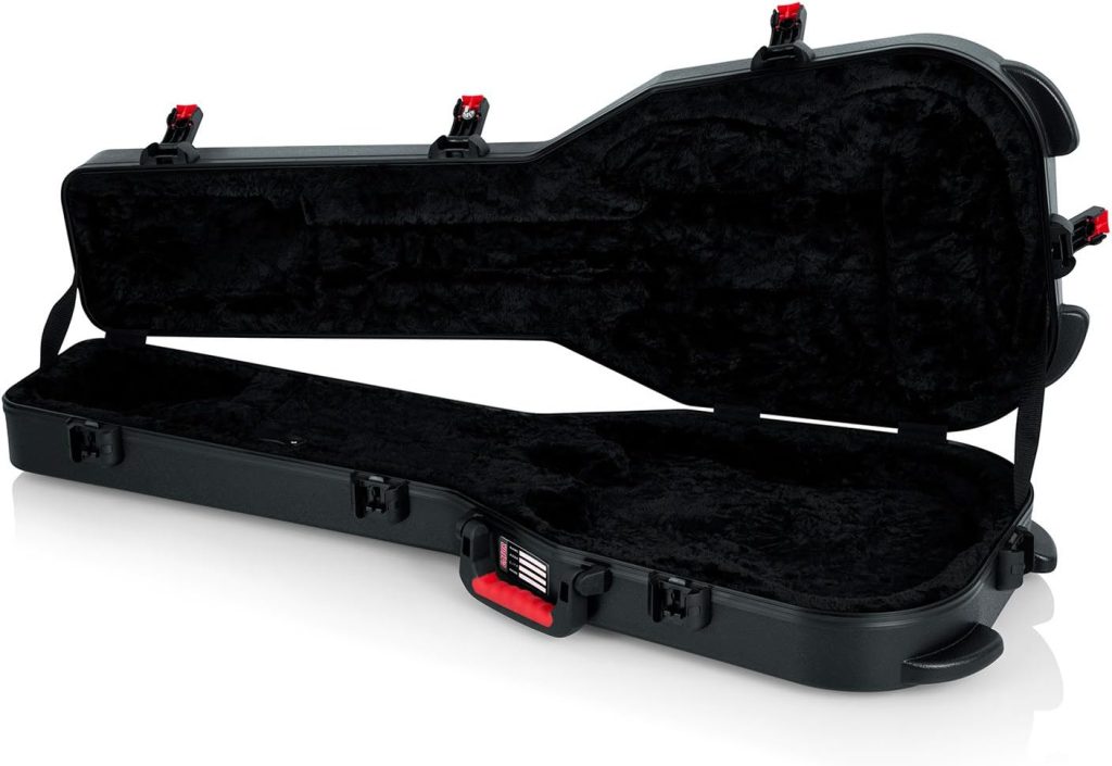 Gator Cases Molded Flight Case For Strat/Tele Style Electric Guitars With TSA Approved Locking Latch (GTSA-GTRELEC),Black