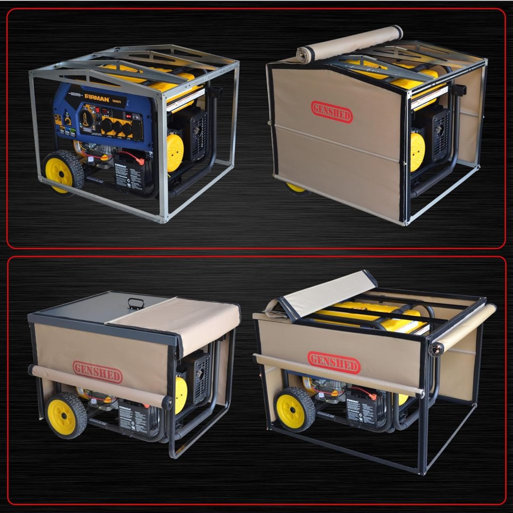 GENSHED Generator Shed - Generator Covers While Running  Generator Enclosure for Storage. Running Cover for Both Inverter  Gas Generator from 2.5K to 15K. (GCE) : Patio, Lawn  Garden