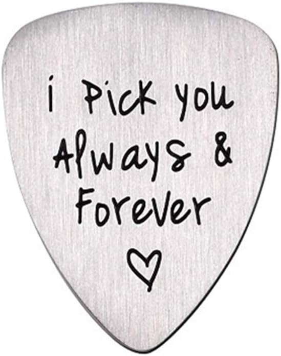Gifts for Him Men, Unique Birthday Gift for Musician Husband Boyfriend Fiance Guitar Pick Jewelry Wedding Valentines Fathers Day Christmas Gifts