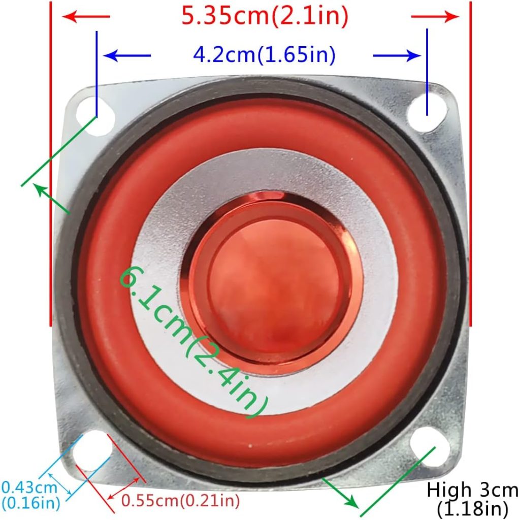 Gikfun 4Ohm 5W Full Range Audio Speaker Stereo Woofer Loudspeaker for Arduino Replacement (Pack of 2pcs) EK1949