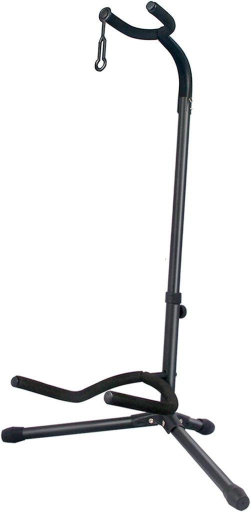 GLEAM Guitar Stand - Adjustable Fit Electric, Classical Guitars and Bass, Accessories, Folding Stand (CG-4)