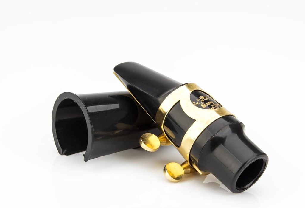 Glory Alto Saxophone Mouthpiece Kit with Ligature,one reed and Plastic Cap-Gold