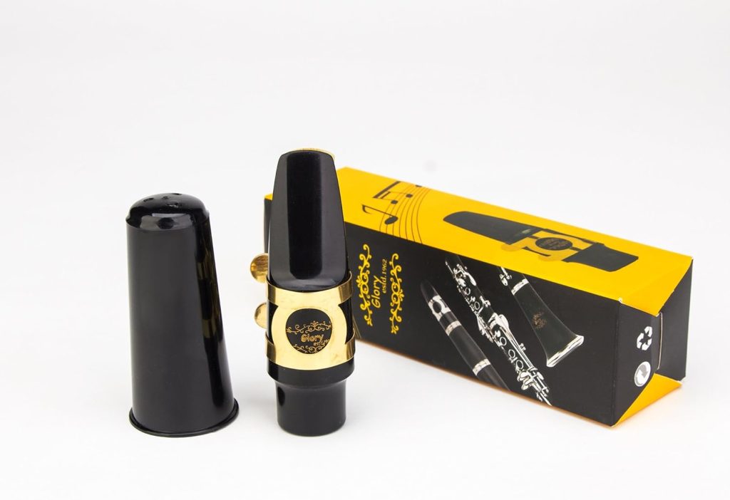 Glory Alto Saxophone Mouthpiece Kit with Ligature,one reed and Plastic Cap-Gold