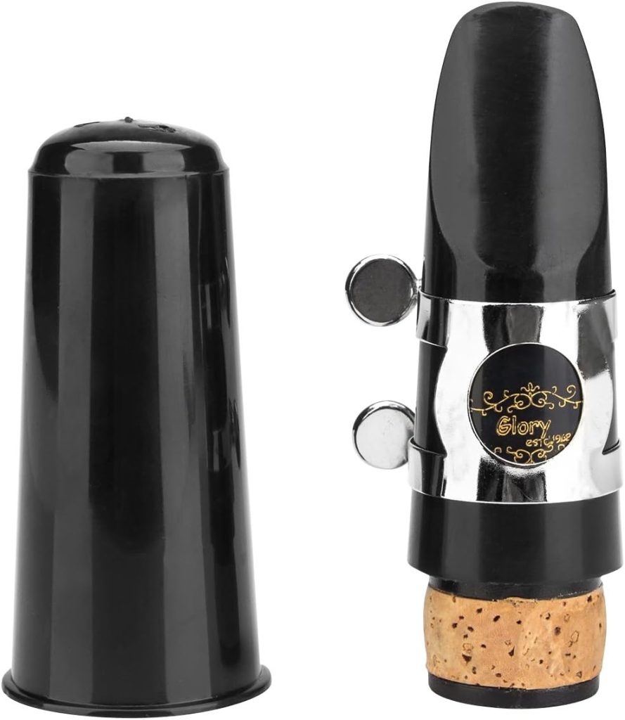 Glory Clarinet Mouthpiece Kit with Ligature,one Reed and Plastic Cap~black, Click to See More Colors