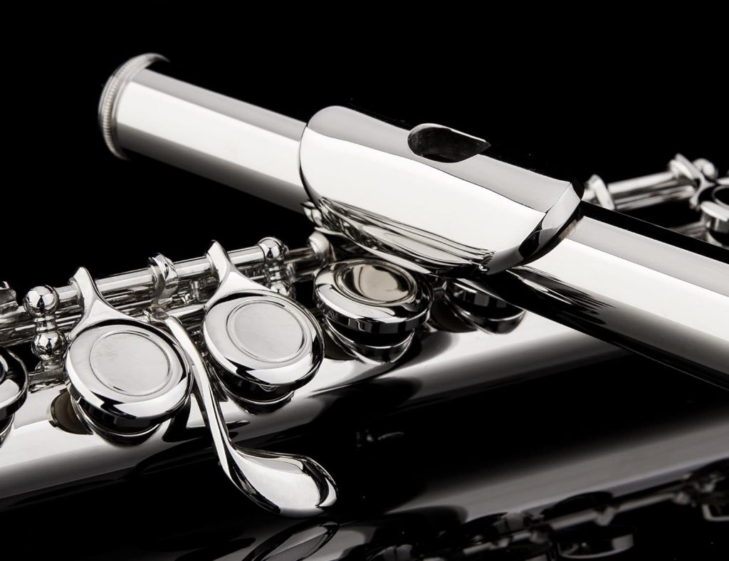 Glory Closed Hole C Flute With Case, Tuning Rod and Cloth,Joint Grease and Gloves Nickel Siver