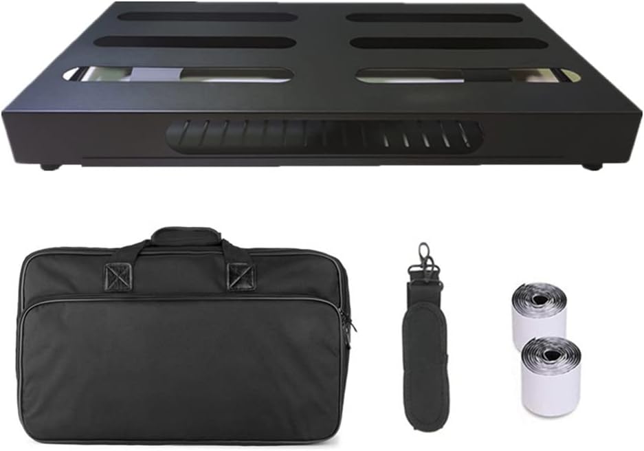 GOKKO Guitar Pedal Board Large 22×12.6 Guitar Pedalboards with Gig Bag and Mounting Tape (Build-in Power Supply Room)