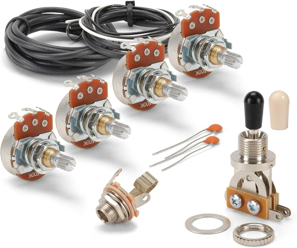 Golden Age Wiring Kit for Gibson Les Paul Guitar With Standard Pots and Chrome Toggle Switch
