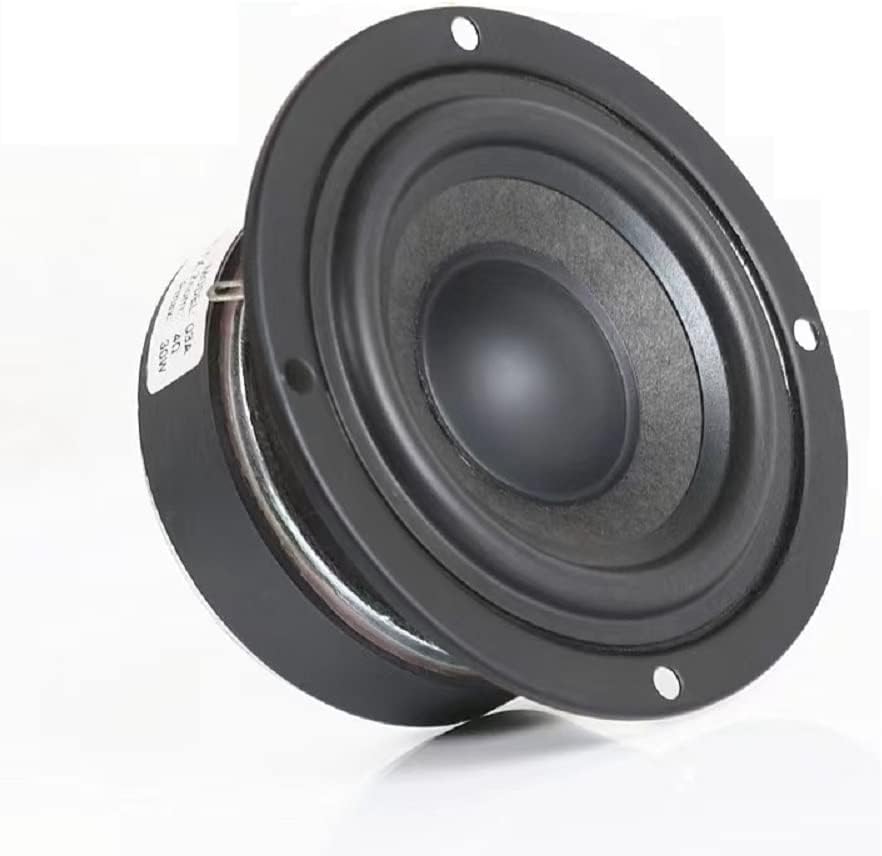 Granvela 20W 3-inch Full Range 4-Ohm Speakers Pair of Flax-Fiber Cone for DIY Multimedia and Computer Speaker Systems