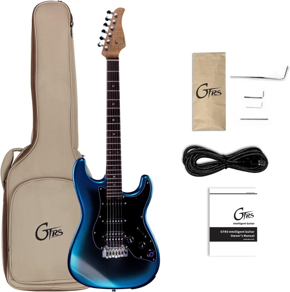 GTRS P800 Rosewood Fretboard Professional Electric Guitar Kit with Intelligent Process System Guitar Simulations Effects Drum Looper Metronome Support App Control for Recording Performance Practice