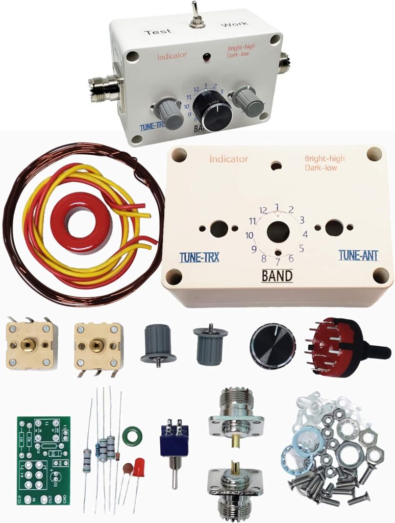 HAM 1-30 Mhz Manual Antenna Tuner for HAM Radio QRP DIY Kits, Good Helper for Antenna Erection