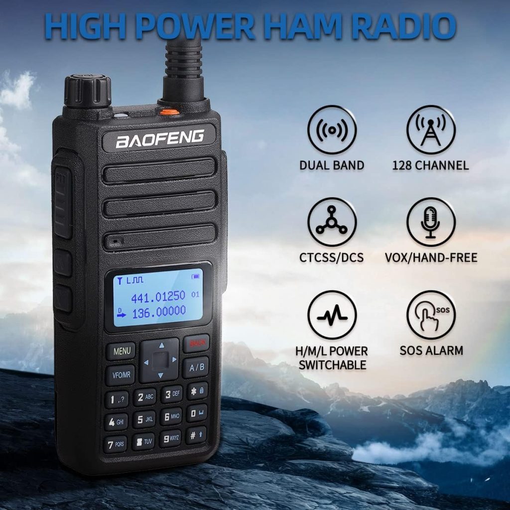 Ham Radio Baofeng Radio BF-H6 10W High Power Two Way Radio Dual Band Handheld Walkie Talkie(UV-5R Upgraded Version) with PL2303 USB Programming Cable etc Extended Kit