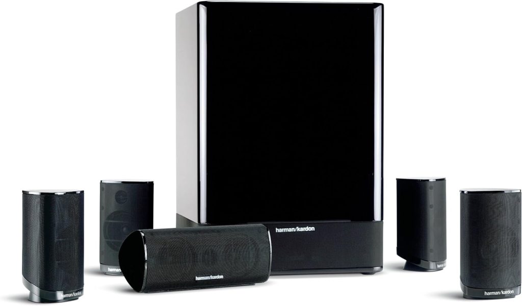 Harman Kardon HKTS-15 5.1 High-Performance, 6-Piece Home Theater Speaker System (Black Gloss) (Discontinued by Manufacturer)