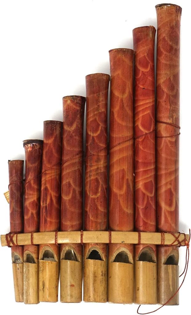 Hawaii Tropical Bamboo Small 7L x 4 W Eight Pipe Pan Flute