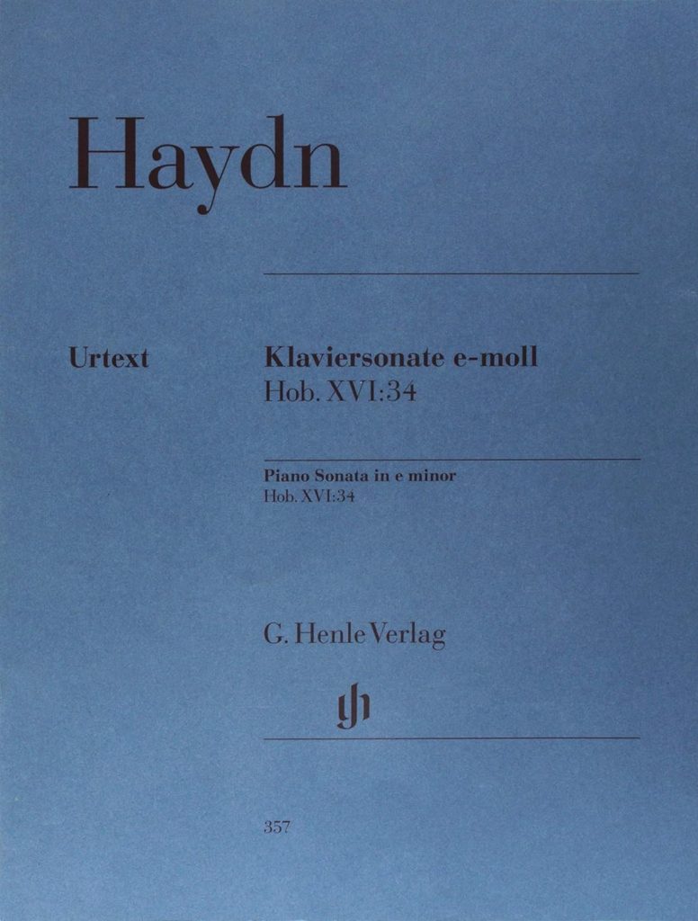 Haydn: Piano Sonata in E Minor, Hob. XVI:34     Paperback