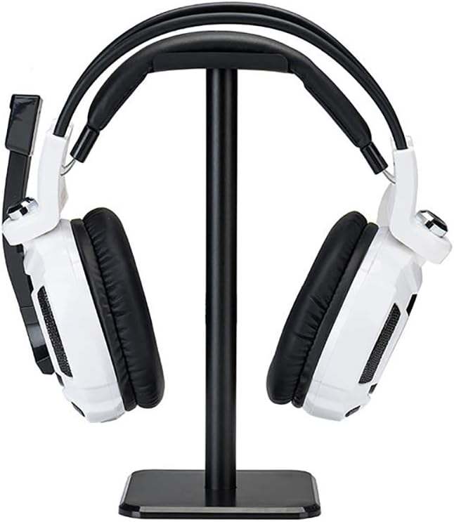 Headphone Stand, Universal Aluminum Metal Holder for AirPods Max, HyperX Cloud II, Xbox One, Turtle Beach, Sennheiser, Sony, Bose, Beats PC Gaming Headset Display  Wireless Headphones (Black)
