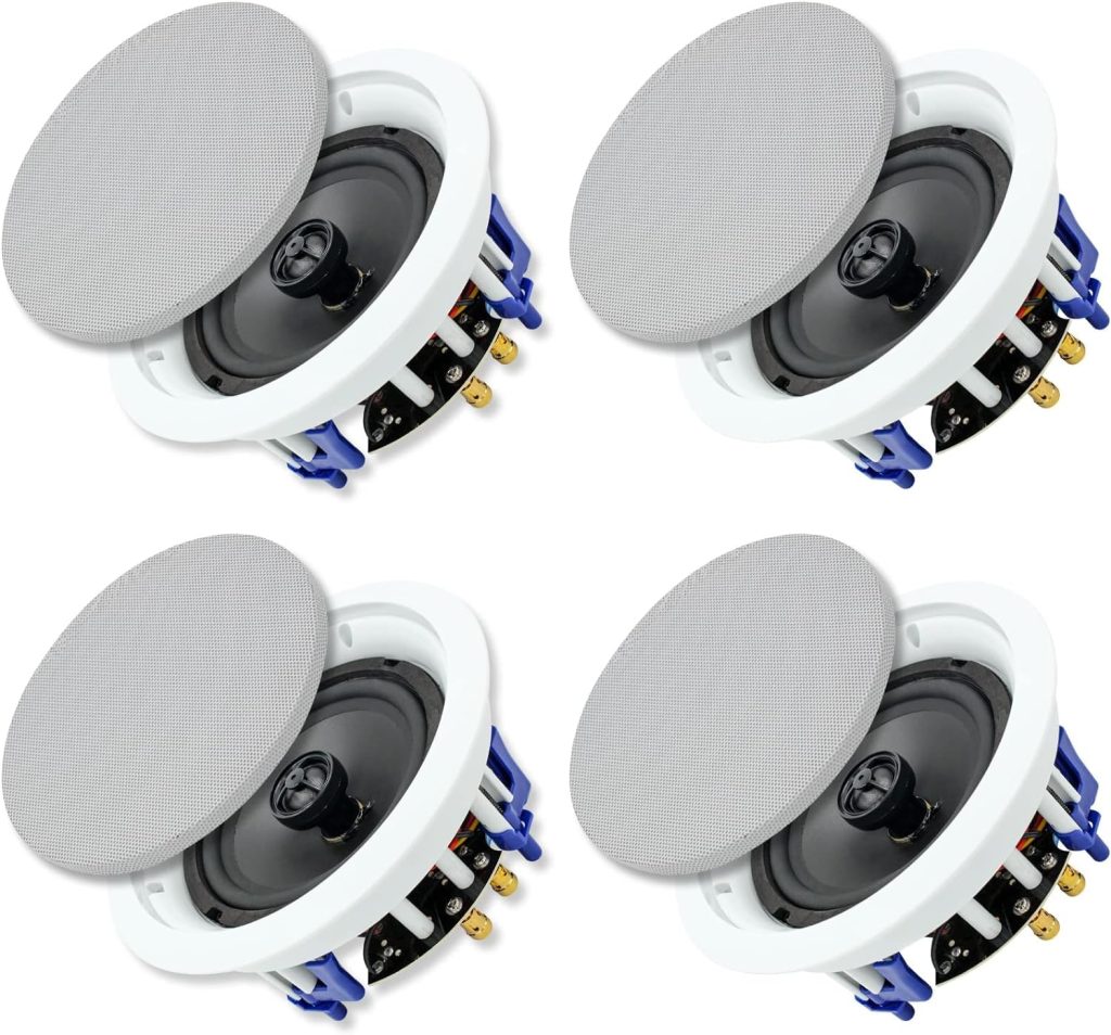 Herdio 65 Inch 640 Watts Ceiling Speakers Flush Mount 2 Way Perfect For Officekitchenliving Roombathroom4 Speakers 1 1024x954 