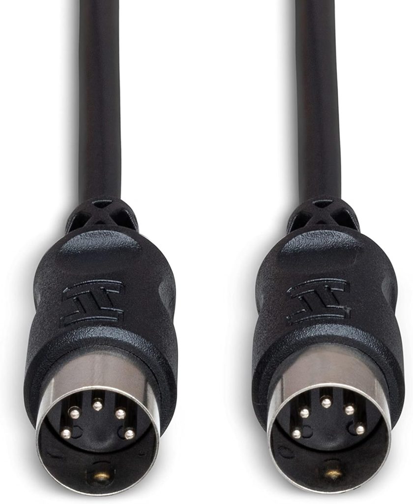 Hosa MID-305BK 5-Pin DIN to 5-Pin DIN MIDI Cable, 5 Feet