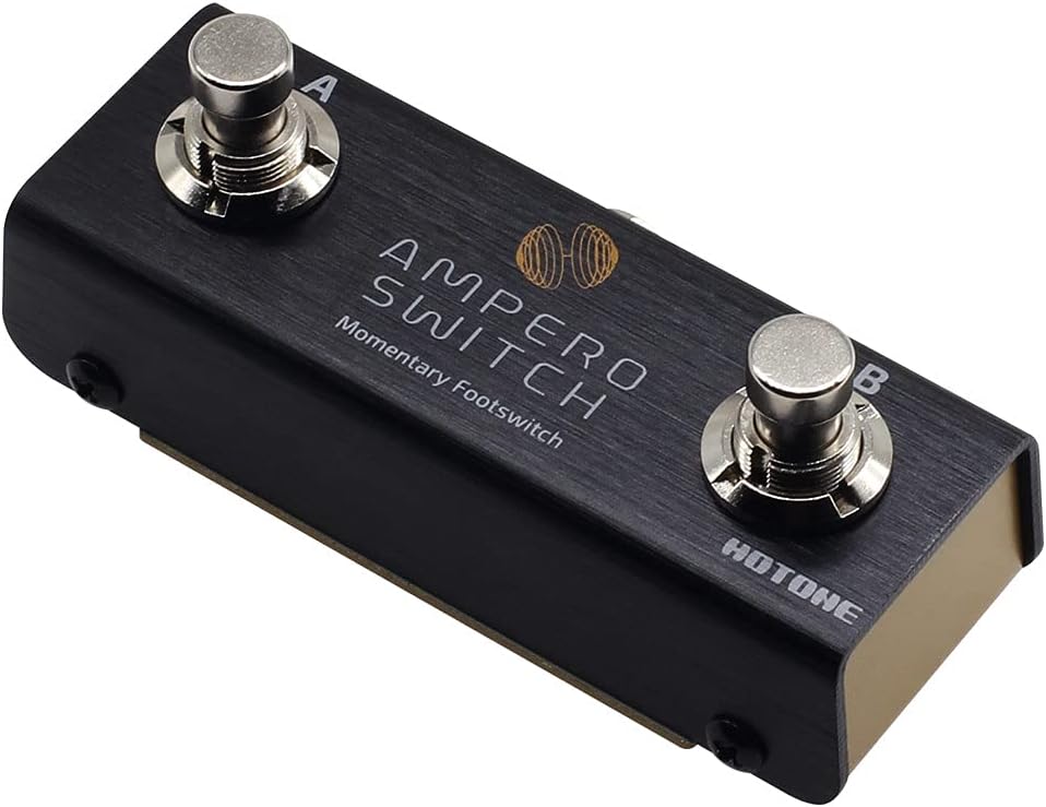 HOTONE Dual Footswitch Pedal Momentary 2-Way Pedal Switcher Foot Controller Ampero Switch 1/4-Inch