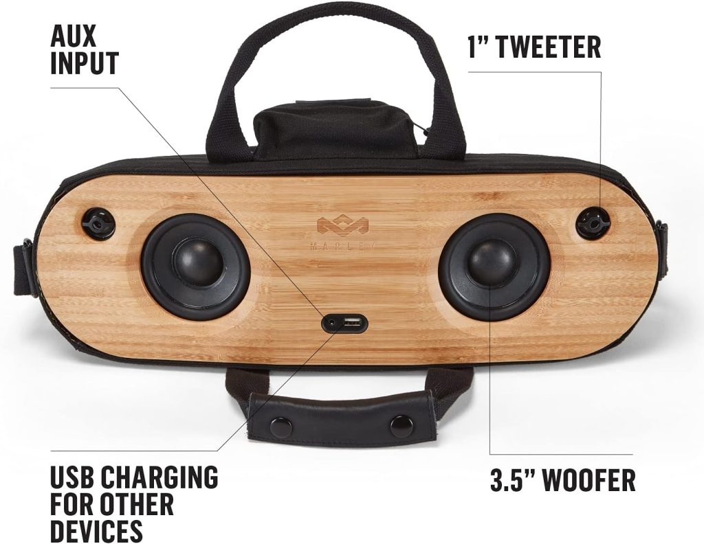 House of Marley Bag of Riddim 2: Portable Speaker with Wireless Bluetooth Connectivity, 10 Hours of Indoor/Outdoor Playtime, and Sustainable Materials