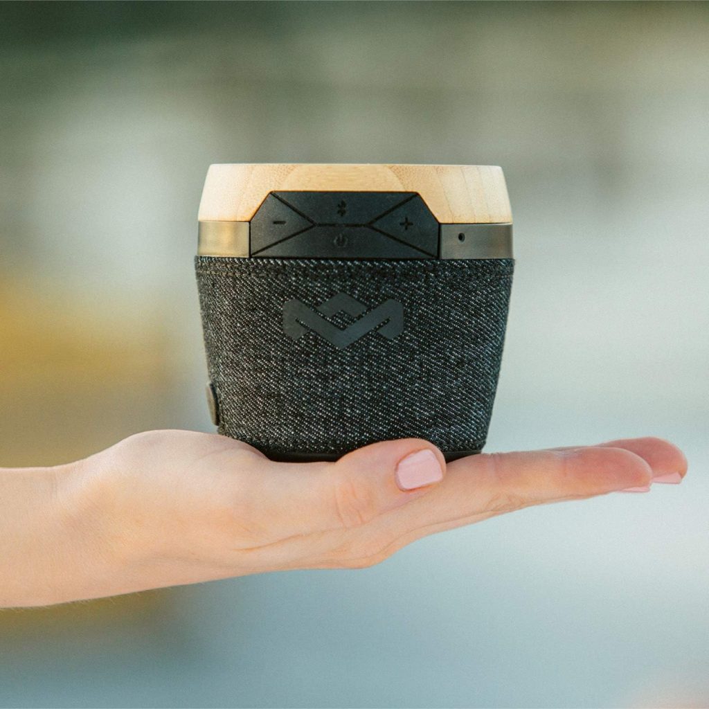 House of Marley, Chant Mini Wireless Bluetooth Speaker | 6 hr Runtime, Splash Resistant, Integrated Mic | Signature Black