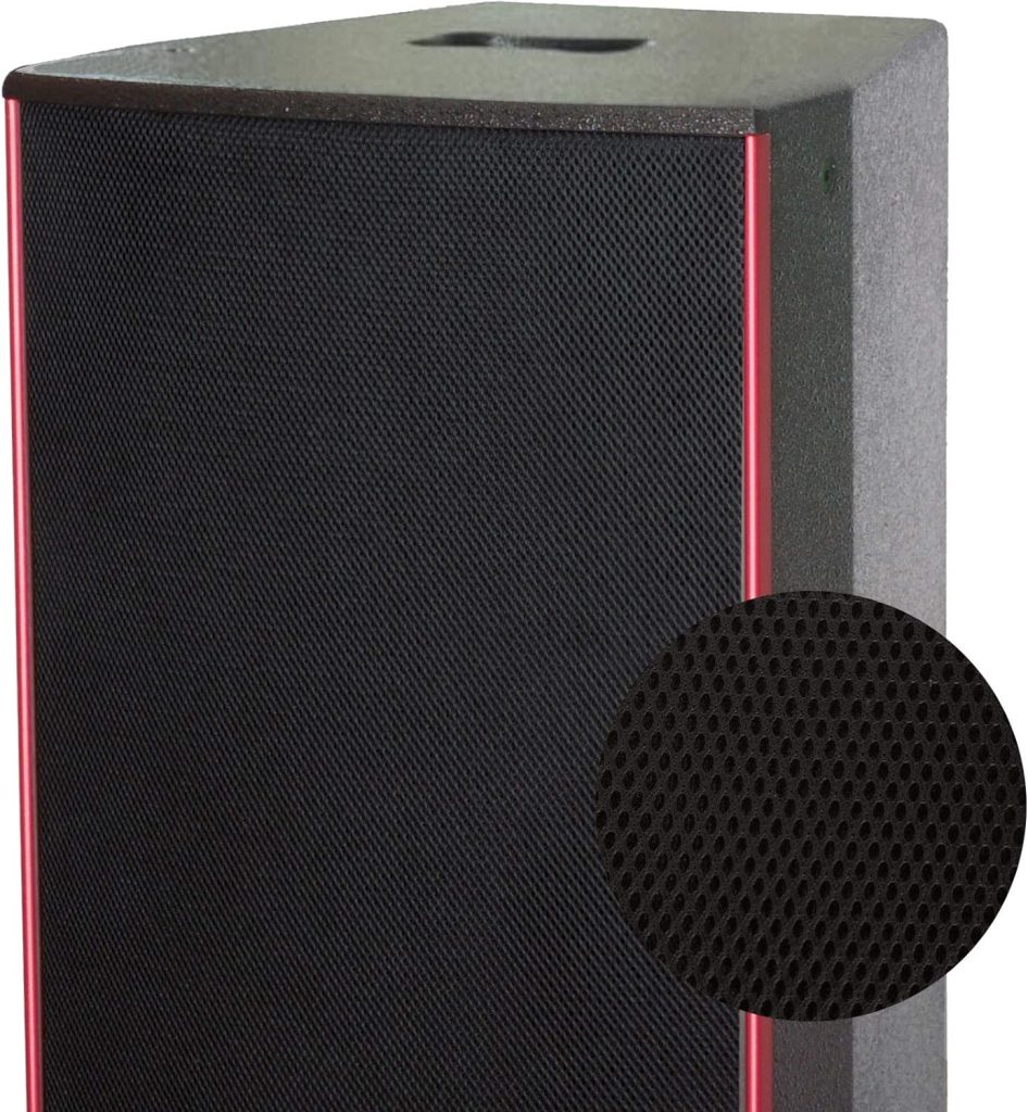 Howonder Speaker Grill Cloth ，55x40inch,Speaker Fabric for Home Speakers, Stage Speakers and KTV Boxes Repair，140 x 100 cm（Black ）