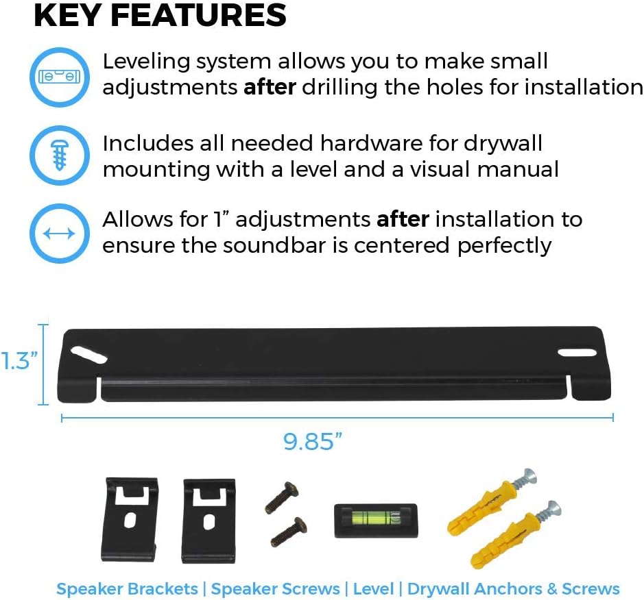 HumanCentric Mounting Kit Compatible with Bose Solo 5 Soundbar, Allows for Post-Mounting Leveling and Centering Adjustments, Bose Solo 5 Mount