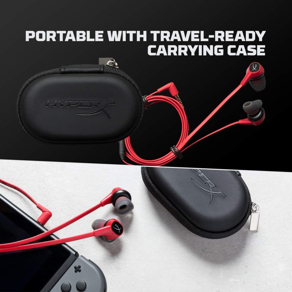 HyperX Cloud Earbuds - Gaming Headphones with Mic for Nintendo Switch and Mobile Gaming