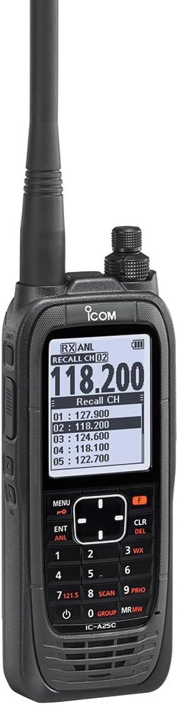 ICOM A25C Handheld Airband Radio - Communication Channels Only