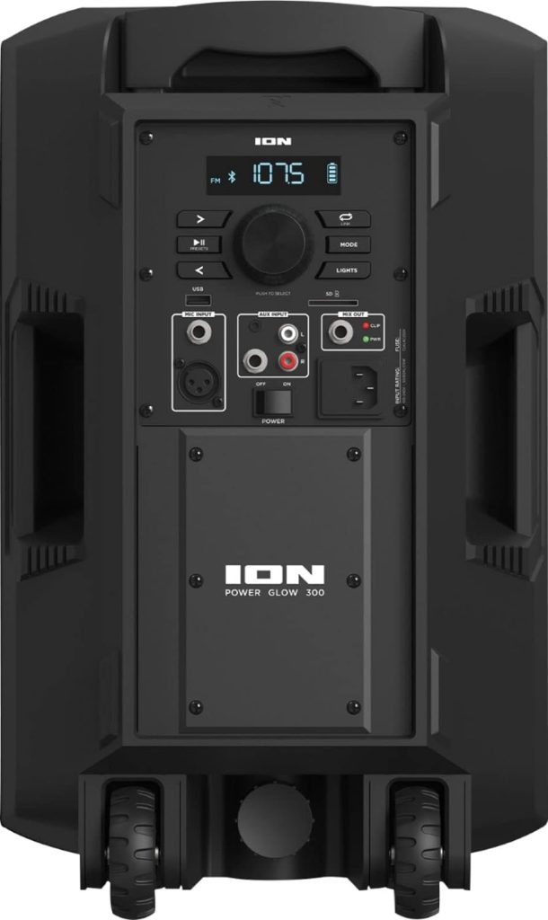 ION Audio Power Glow 300 Rechargeable Bluetooth Speaker System with LED Party Lights (Renewed)