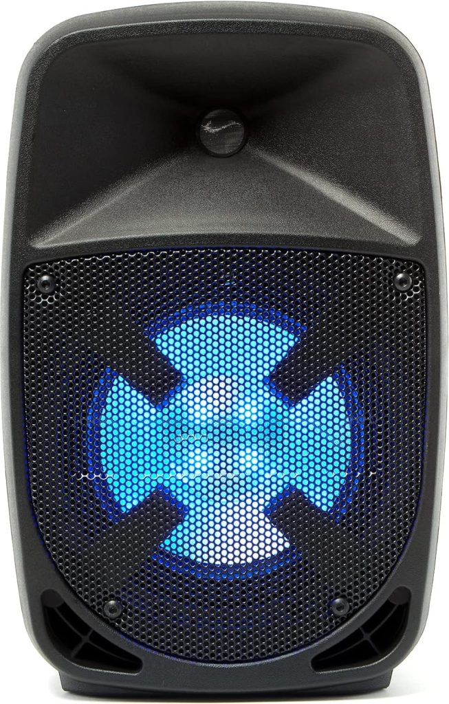 ION Audio Pro Glow 8 - 150W Wireless Bluetooth Speaker Portable PA System With Karaoke Microphone, Vocal Effects, USB/SD Playback and FM Radio
