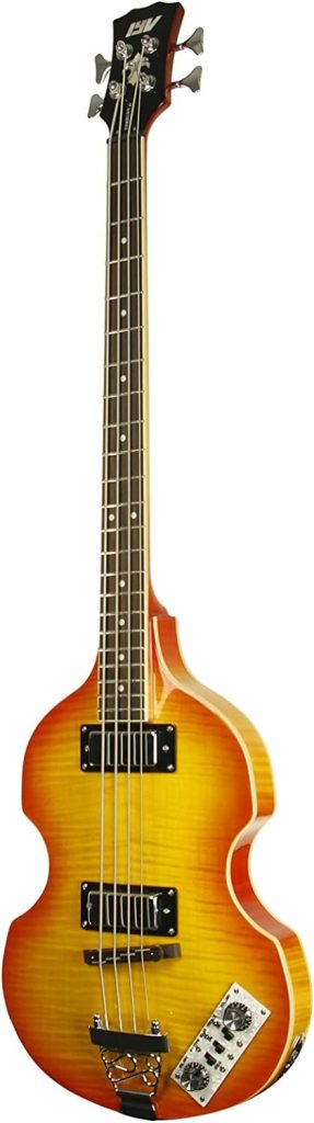 ivy 4 String Solid-Body Electric Guitar, Right, Cherry Sunburst (IVB-500 CS)