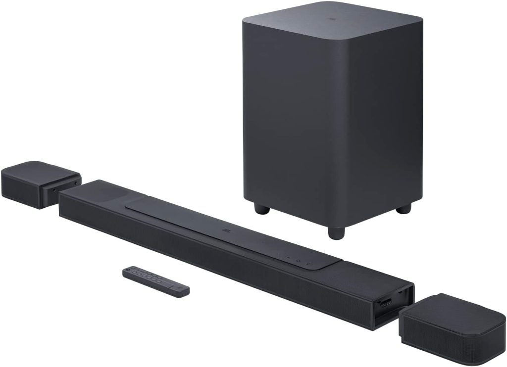 JBL Bar 1000: 7.1.4-Channel soundbar with Detachable Surround Speakers, MultiBeam™, Dolby Atmos®, and DTS:X®, Black