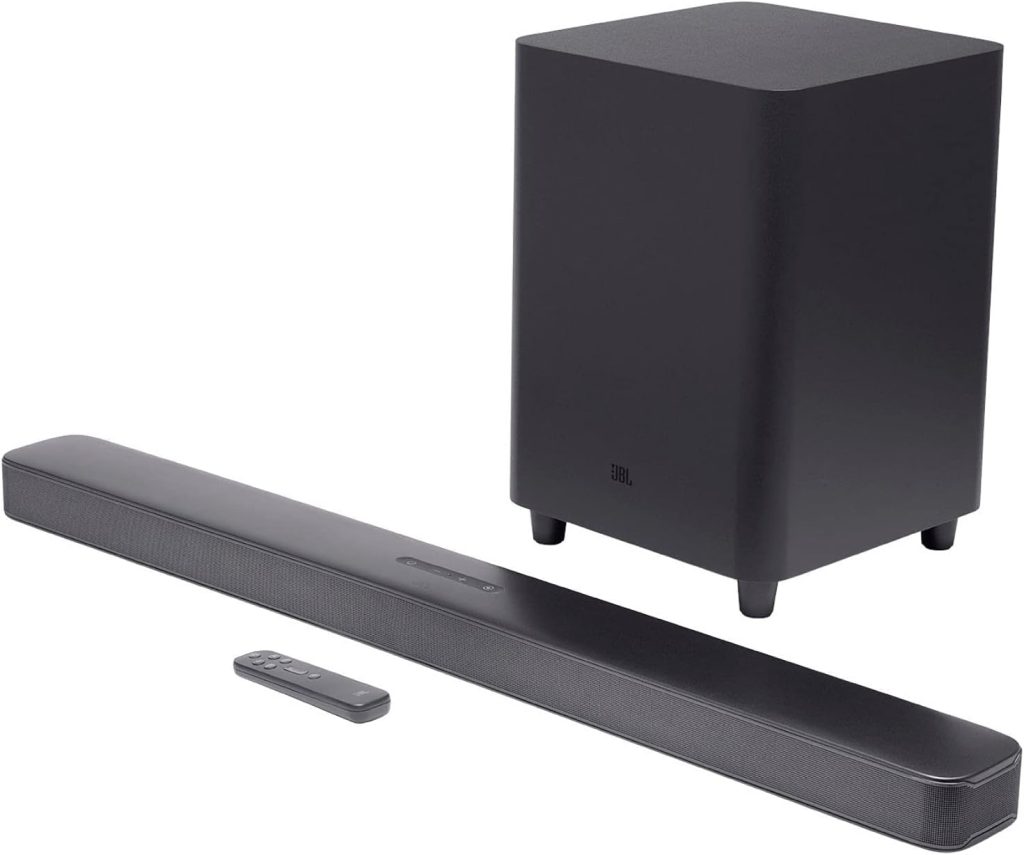 JBL Bar 5.1 - Soundbar with Built-in Virtual Surround, 4K and 10 Wireless Subwoofer (JBL2GBAR51IMBLKAM), Black