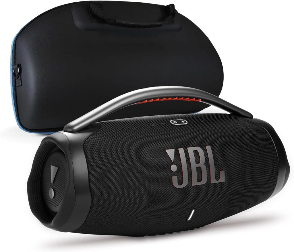 JBL Boombox 3 - Portable Bluetooth Speaker Bundle with divvi! Protective Hardshell Case - Black