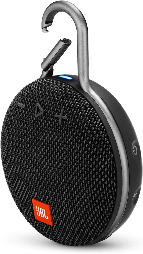 JBL Clip 3, Black - Waterproof, Durable  Portable Bluetooth Speaker - Up to 10 Hours of Play - Includes Noise-Cancelling Speakerphone  Wireless Streaming