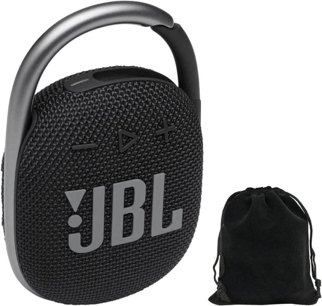 JBL Clip 4 Portable Bluetooth Speaker - Waterproof and Dustproof IP67, Mini Bluetooth Speaker for Travel, Outdoor and Home w/Carrying Pouch