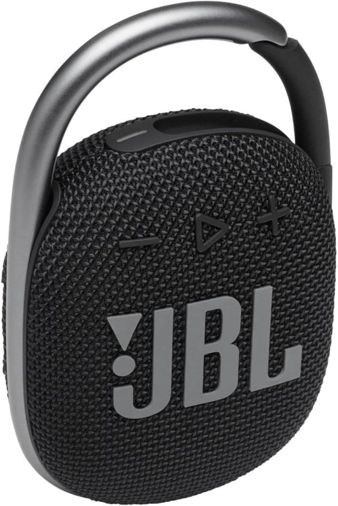 JBL Clip 4: Portable Speaker with Bluetooth, Built-in Battery, Waterproof and Dustproof Feature - Black (JBLCLIP4BLKAM)